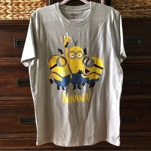 Minions Gray Bananas short sleeve graphic tee